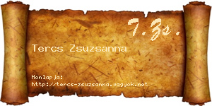 Tercs Zsuzsanna névjegykártya